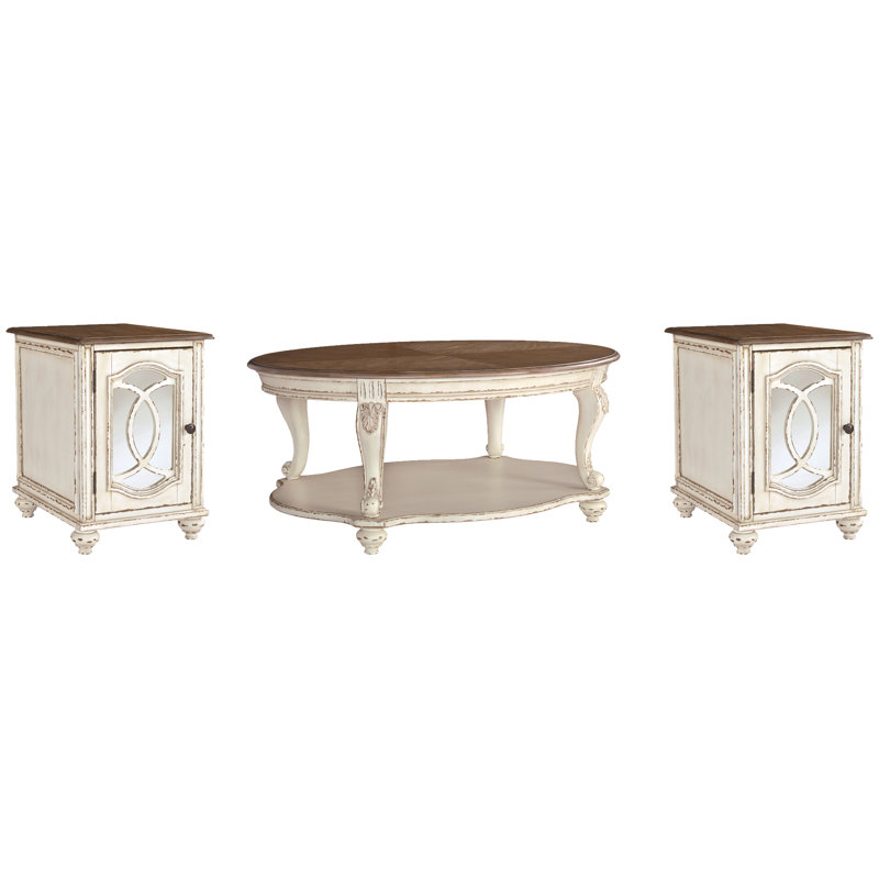 Signature Design by Ashley Realyn 3 Piece Coffee Table Set & Reviews